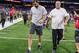 INDIANAPOLIS, IN - AUGUST 24: Andrew Luck #12 of the Indianapolis Colts walks off the field following reports of his retirement from the NFL after the preseason game against the Chicago Bears at Lucas Oil Stadium on August 24, 2019 in Indianapolis, Indian