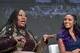 Brandi promoting AEW with Awesome Kong.