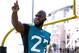 JACKSONVILLE, FL - JULY 28: Runningback Leonard Fournette #27 of the Jacksonville Jaguars waves to the fans as he entered the field before Training Camp at Florida Blue Health and Wellness Practice Fields on July 28, 2017 in Jacksonville, Florida. (Photo