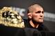 LAS VEGAS, NEVADA - JULY 05: Khabib Nurmagomedov looks on during the UFC seasonal press conference at T-Mobile Arena on July 5, 2019 in Las Vegas, Nevada. (Photo by Chris Unger/Zuffa LLC/Zuffa LLC via Getty Images)