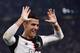 Juventus' Portuguese forward Cristiano Ronaldo celebrates his team's opening goal during the Italian Serie A football match Juventus vs Napoli on August 31, 2019 at the Juventus stadium in Turin. (Photo by Marco Bertorello / AFP) (Photo credit shou
