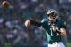 PHILADELPHIA, PENNSYLVANIA - SEPTEMBER 08: Quarterback Carson Wentz #11 of the Philadelphia Eagles in action against the Washington Redskins at Lincoln Financial Field on September 8, 2019 in Philadelphia, Pennsylvania. (Photo by Patrick Smith/Getty Image