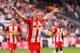SALZBURG, AUSTRIA - AUGUST 25: Erling Braut Haland of RB Salzburg celebrates after scoring a goal during the tipico Bundesliga match between FC Red Bull Salzburg and FC Flyeralarm Admira at Red Bull Arena on August 25, 2019 in Salzburg, Austria. (Photo by