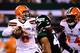 EAST RUTHERFORD, NEW JERSEY - SEPTEMBER 16: Baker Mayfield #6 of the Cleveland Browns drops back to pass during their game against the New York Jets at MetLife Stadium on September 16, 2019 in East Rutherford, New Jersey. (Photo by Emilee Chinn/Getty Imag