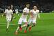 PARIS, FRANCE - MARCH 06: Marcus Rashford of Manchester United celebrates scoring a goal to make the score 1-3 with Mason Greenwood during the UEFA Champions League Round of 16 Second Leg match between Paris Saint-Germain and Manchester United at Parc de