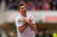 PADERBORN, GERMANY - SEPTEMBER 28: Robert Lewandowski of Bayern Muenchen celebrates after scoring his team's third goal during the Bundesliga match between SC Paderborn 07 and FC Bayern Muenchen at Benteler Arena on September 28, 2019 in Paderborn, German