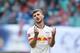 Leipzig's German forward Timo Werner reacts during the German First division Bundesliga football match between RB Leipzig and Schalke 04 in Leipzig, on September 28, 2019. (Photo by Ronny Hartmann / AFP) / DFL REGULATIONS PROHIBIT ANY USE OF PHOTOGRAPHS A
