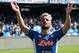 NAPLES, ITALY - SEPTEMBER 29: Dries Mertens of SSC Napoli celebrates the victory after the Serie A match between SSC Napoli and Brescia Calcio at Stadio San Paolo on September 29, 2019 in Naples, Italy. (Photo by Francesco Pecoraro/Getty Images)
