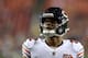 LANDOVER, MARYLAND - SEPTEMBER 23: David Montgomery #32 of the Chicago Bears warms up against the Washington Redskins at FedExField on September 23, 2019 in Landover, Maryland. (Photo by Rob Carr/Getty Images)