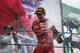 MONZA, ITALY - SEPTEMBER 08: Charles Leclerc of Monaco and Scuderia Ferrari celebrates on the podium after winning the Formula 1 Grand Prix of Italy at Autodromo di Monza on September 8, 2019 in Monza, Italy. (Photo by Guido de Bortoli/Getty Images)