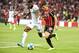 Nice's Algerian defender Youcef Atal vies with Dijon's Gabonese defenderr Bruno Ecuele Manga during the French L1 football match Nice (OGCN) vs Dijon (FCO) on September 21, 2019 at