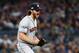 NEW YORK, NEW YORK - OCTOBER 15: Gerrit Cole #45 of the Houston Astros celebrates retiring the side during the sixth inning against the New York Yankees in game three of the American League Championship Series at Yankee Stadium on October 15, 2019 in New