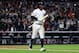 NEW YORK, NEW YORK - OCTOBER 15: Didi Gregorius #18 of the New York Yankees reacts after flying out during the fifth inning against the Houston Astros in game three of the American League Championship Series at Yankee Stadium on October 15, 2019 in New Yo