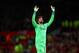 MANCHESTER, ENGLAND - OCTOBER 20: Alisson of Liverpool celebrates after Adam Lallana of Liverpool scored a goal to make it 1-1 during the Premier League match between Manchester United and Liverpool FC at Old Trafford on October 20, 2019 in Manchester, Un
