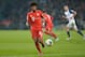 BOCHUM, GERMANY - OCTOBER 29: Serge Gnabry of FC Bayern Muenchen controls the ball during the DFB Cup second round match between VfL Bochum and Bayern Muenchen at Vonovia Ruhrstadion on October 29, 2019 in Bochum, Germany. (Photo by TF-Images/Getty Images