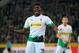 Moenchengladbach's Swiss forward Breel Embolo reacts during the German First division Bundesliga football match between Borussia Moenchengladbach and Eintracht Frankfurt, on October 27, 2019 in Moenchengladbach. (Photo by INA FASSBENDER / AFP) / DFL REGUL