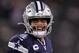 EAST RUTHERFORD, NEW JERSEY - NOVEMBER 04: Quarterback Dak Prescott #4 of the Dallas Cowboys warms up before the game against the New York Giants at MetLife Stadium on November 04, 2019 in East Rutherford, New Jersey. (Photo by Elsa/Getty Images)