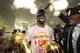 OAKLAND, CA - JUNE 13: Kawhi Leonard #2 of the Toronto Raptors reacts in the locker room holding the Larry O'Brien Championship Trophy and the Bill Russell MVP Trophy after defeating the Golden State Warriors in Game Six of the 2019 NBA Finals on June 13,