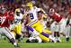 TUSCALOOSA, ALABAMA - NOVEMBER 09: Joe Burrow #9 of the LSU Tigers runs with the ball during the second half against the Alabama Crimson Tide in the game at Bryant-Denny Stadium on November 09, 2019 in Tuscaloosa, Alabama. (Photo by Kevin C. Cox/Getty Ima