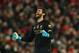 LIVERPOOL, ENGLAND - NOVEMBER 10: Alisson Becker of Liverpool celebrates after Sadio Mane of Liverpool scored a goal to make it 3-0 during the Premier League match between Liverpool FC and Manchester City at Anfield on November 10, 2019 in Liverpool, Unit