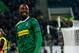 MOENCHENGLADBACH, GERMANY - NOVEMBER 07: Marcus Thuram of Borussia Moenchengladbach celebrates after scoring his team's first goal during the UEFA Europa League group J match between Borussia Moenchengladbach and AS Roma at Borussia-Park on November 7, 20
