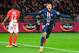 TOPSHOT - Paris Saint-Germain's Argentine forward Mauro Icardi (R) celebrates after scoring a goal during the French L1 football match between Stade Brestois 29 and Paris Saint-Germain in Brest, western France, on November 9, 2019. (Photo by Damien MEYER