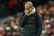 LIVERPOOL, ENGLAND - NOVEMBER 10: Pep Guardiola the head coach / manager of Manchester City reacts during the Premier League match between Liverpool FC and Manchester City at Anfield on November 10, 2019 in Liverpool, United Kingdom. (Photo by Robbie Jay