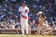CHICAGO, ILLINOIS - SEPTEMBER 14: Willson Contreras #40 of the Chicago Cubs reacts after striking out during the third inning of a game against the Pittsburgh Pirates at Wrigley Field on September 14, 2019 in Chicago, Illinois. (Photo by Nuccio DiNuzzo/Ge