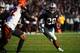 OAKLAND, CALIFORNIA - NOVEMBER 17: Josh Jacobs #28 of the Oakland Raiders runs the ball during the first half against the Cincinnati Bengals at RingCentral Coliseum on November 17, 2019 in Oakland, California. (Photo by Daniel Shirey/Getty Images)