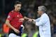 Manchester United's Portuguese manager Jose Mourinho (R) gestures as he speaks with Manchester United's Serbian midfielder Nemanja Matic during the UEFA Champions League group H football match between Young Boys and Manchester United at The Stade de Suiss
