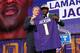 ARLINGTON, TX - APRIL 26: Lamar Jackson of Louisville poses with NFL Commissioner Roger Goodell after being picked #32 overall by the Baltimore Ravens during the first round of the 2018 NFL Draft at AT&T Stadium on April 26, 2018 in Arlington, Texas. (P