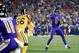 LOS ANGELES, CALIFORNIA - NOVEMBER 25: Quarterback Lamar Jackson #8 of the Baltimore Ravens delivers a pass against the Los Angeles Rams at Los Angeles Memorial Coliseum on November 25, 2019 in Los Angeles, California. (Photo by Sean M. Haffey/Getty Imag
