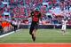 STILLWATER, OK - NOVEMBER 2: Running back Chuba Hubbard #30 of the Oklahoma State Cowboys scores a touchdown on a 62-yard run against the TCU Horned Frogs in the fourth quarter on November 2, 2019 at Boone Pickens Stadium in Stillwater, Oklahoma. Hubbar