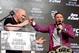 NEW YORK, NY - SEPTEMBER 20: Conor McGregor shares his Irish Whiskey with UFC President Dana White during the UFC 229 Press Conference at Radio City Music Hall on September 20, 2018 in New York City. (Photo by Steven Ryan/Getty Images)