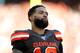 CLEVELAND, OH - NOVEMBER 24: Odell Beckham Jr. #13 of the Cleveland Browns keeps loose on the sideline during the game against the Miami Dolphins at FirstEnergy Stadium on November 24, 2019 in Cleveland, Ohio. Cleveland defeated Miami 41-24. (Photo by Ki