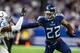 INDIANAPOLIS, IN - DECEMBER 01: Derrick Henry #22 of the Tennessee Titans runs for a touchdown in the third quarter of the game against the Indianapolis Colts at Lucas Oil Stadium on December 1, 2019 in Indianapolis, Indiana. (Photo by Bobby Ellis/Getty I