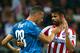 STOCKHOLM, SWEDEN - AUGUST 10: Merih Demiral of Juventus reacts to Diego Costa of Atletico Madrid during the International Champions Cup match between Atletico Madrid and Juventus on August 10, 2019 in Stockholm, Sweden. (Photo by Charlie Crowhurst/Inte