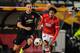 (L-R) Nemanja Matic of Manchester United, Calvin Stengs of AZ during the UEFA Europa League group L match between AZ Alkmaar and Manchester United at Cars Jeans stadium on October 03, 2019 in The Hague, The Netherlands(Photo by ANP Sport via Getty Images)