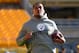 PITTSBURGH, PA - NOVEMBER 10: James Conner #30 of the Pittsburgh Steelers warms up before the game against the Los Angeles Rams at Heinz Field on November 10, 2019 in Pittsburgh, Pennsylvania. (Photo by Justin Berl/Getty Images)