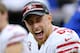 NEW ORLEANS, LOUISIANA - DECEMBER 08: George Kittle #85 of the San Francisco 49ers reacts against the New Orleans Saints during a game at the Mercedes Benz Superdome on December 08, 2019 in New Orleans, Louisiana. (Photo by Jonathan Bachman/Getty Images)