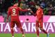 Bayern Munich's Brazilian midfielder Philippe Coutinho (R) and Bayern Munich's Polish forward Robert Lewandowski (L) react after the third goal of Philippe Coutinho during the German first division Bundesliga football match Bayern Munich v Werder Bremen i