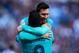 SAN SEBASTIAN, SPAIN - DECEMBER 14: Luis Suarez of FC Barcelona celebrates with teammate Lionel Messi after scoring his team's second goal during the Liga match between Real Sociedad and FC Barcelona at Estadio Anoeta on December 14, 2019 in San Sebastian