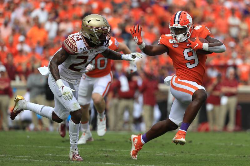 With a 40 time that drew the attention of a host of Division I programs, Etienne has averaged 8.0 yards per carry and run for 54 touchdowns in his three seasons under Dabo Swinney.