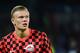 Salzburg's Norwegian forward Erling Braut Haland warms up prior to the UEFA Champions League Group E football match Napoli vs Salzburg on November 5, 2019 at the San Paolo stadium in Naples. (Photo by Alberto PIZZOLI / AFP) (Photo by ALBERTO PIZZOLI/AFP v