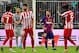 TOPSHOT - Barcelona's Argentine forward Lionel Messi (2nd-R) react to the loss following the Spanish Super Cup semi final between Barcelona and Atletico Madrid on January 9, 2020, at the King Abdullah Sport City in the Saudi Arabian port city of Jeddah. -