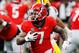 ATLANTA, GEORGIA - DECEMBER 07: D'Andre Swift #7 of the Georgia Bulldogs runs with the ball in the first half against the LSU Tigers during the SEC Championship game at Mercedes-Benz Stadium on December 07, 2019 in Atlanta, Georgia. (Photo by Kevin C. Cox