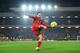 LIVERPOOL, ENGLAND - JANUARY 19: Trent Alexander-Arnold of Liverpool crosses the ball during the Premier League match between Liverpool FC and Manchester United at Anfield on January 19, 2020 in Liverpool, United Kingdom. (Photo by Michael Regan/Getty Ima