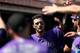 SAN FRANCISCO, CALIFORNIA - SEPTEMBER 26: Nolan Arenado #28 of the Colorado Rockies is congratulated by players after he scored in the fourth inning against the San Francisco Giants at Oracle Park on September 26, 2019 in San Francisco, California. (Phot