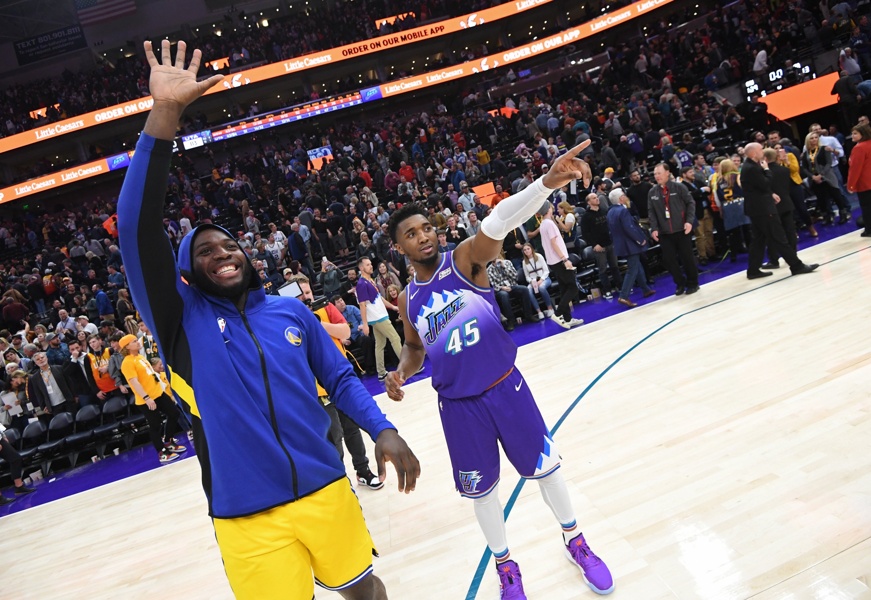 Warriors-Jazz: Eric Paschall, Donovan Mitchell are buddies