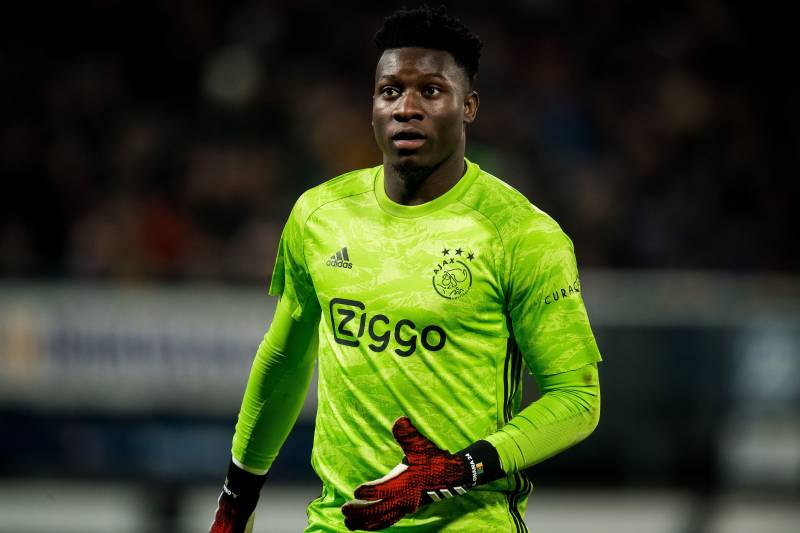 Ajax goalkeeper Andre Onana during the Dutch Eredivisie match between sc Heerenveen and Ajax Amsterdam at Abe Lenstra Stadium on March 07, 2020 in Heerenveen, The Netherlands(Photo by ANP Sport via Getty Images)